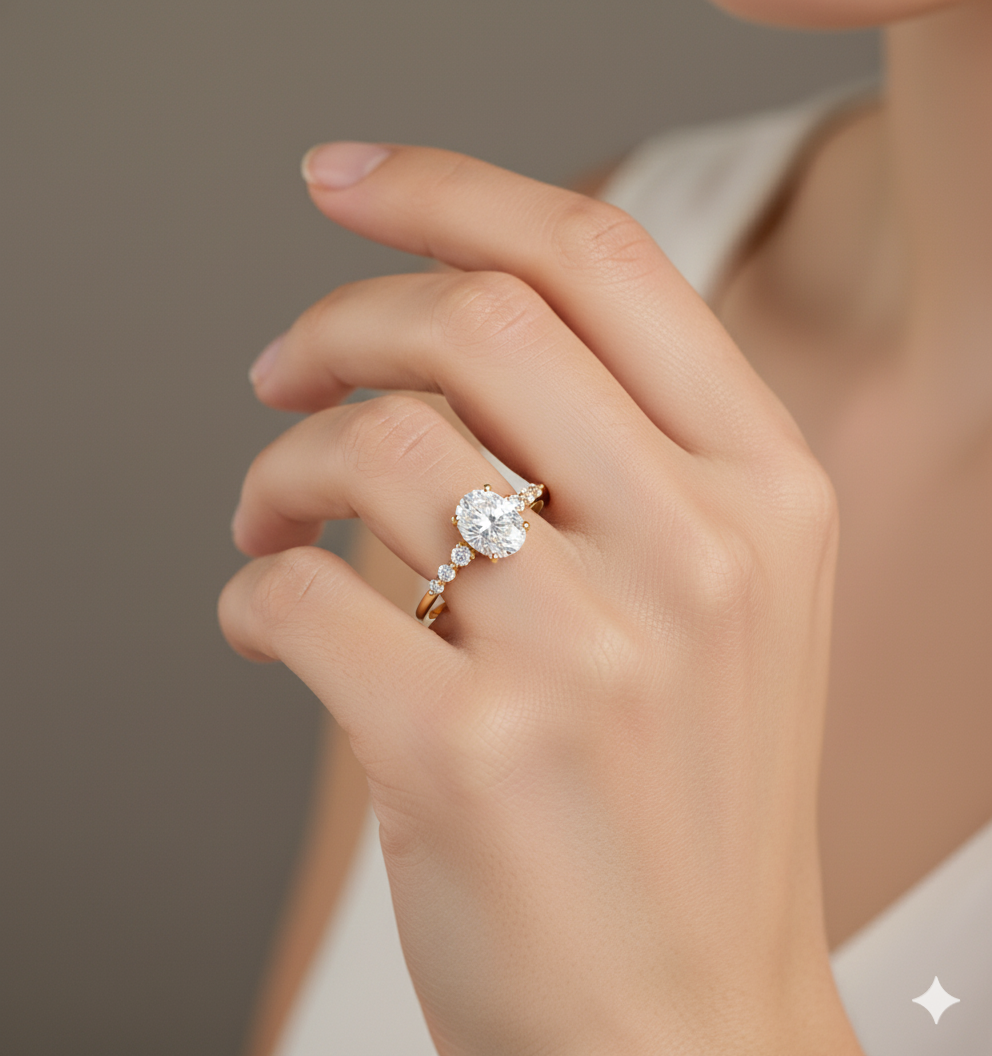 oval engagement ring
