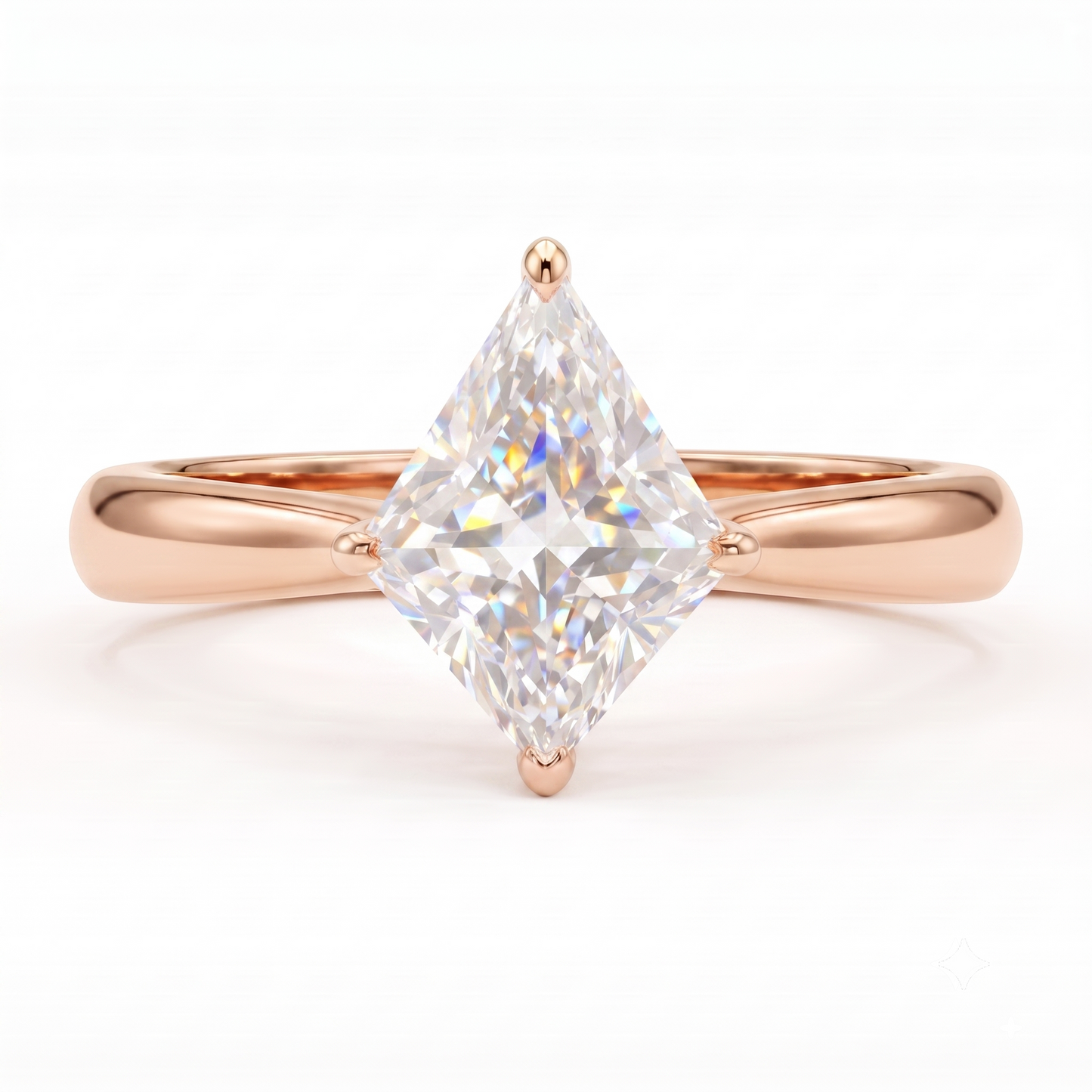 1.00CT Kite Cut Lab Grown Diamond Engagement Ring