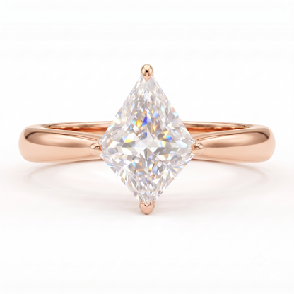 1.00CT Kite Cut Lab Grown Diamond Engagement Ring