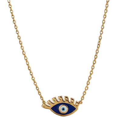 Gold Evil Eye Necklace – Protection Pendant Jewelry