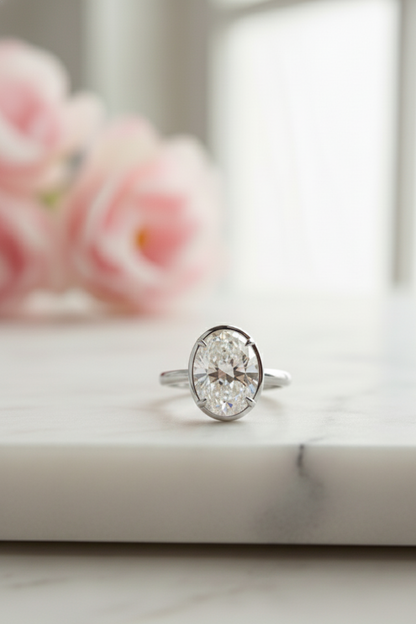 1.50CT Oval Cut Lab-Grown Engagement Ring
