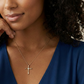 0.100 Ct Moissanite Cross Necklace – Solid Gold Pendant