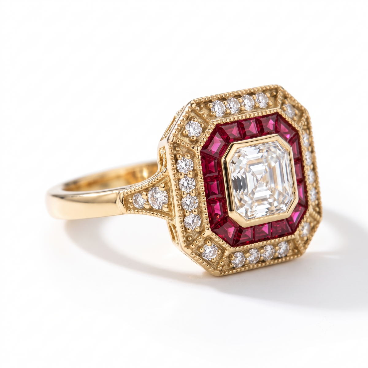 asscher cut diamond rings​

