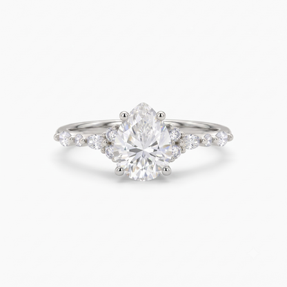 Pear Shaped Lab Grown Diamond Engagement Ring