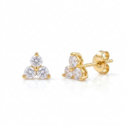 Tiny Trio Lab Grown Diamond Stud Earrings