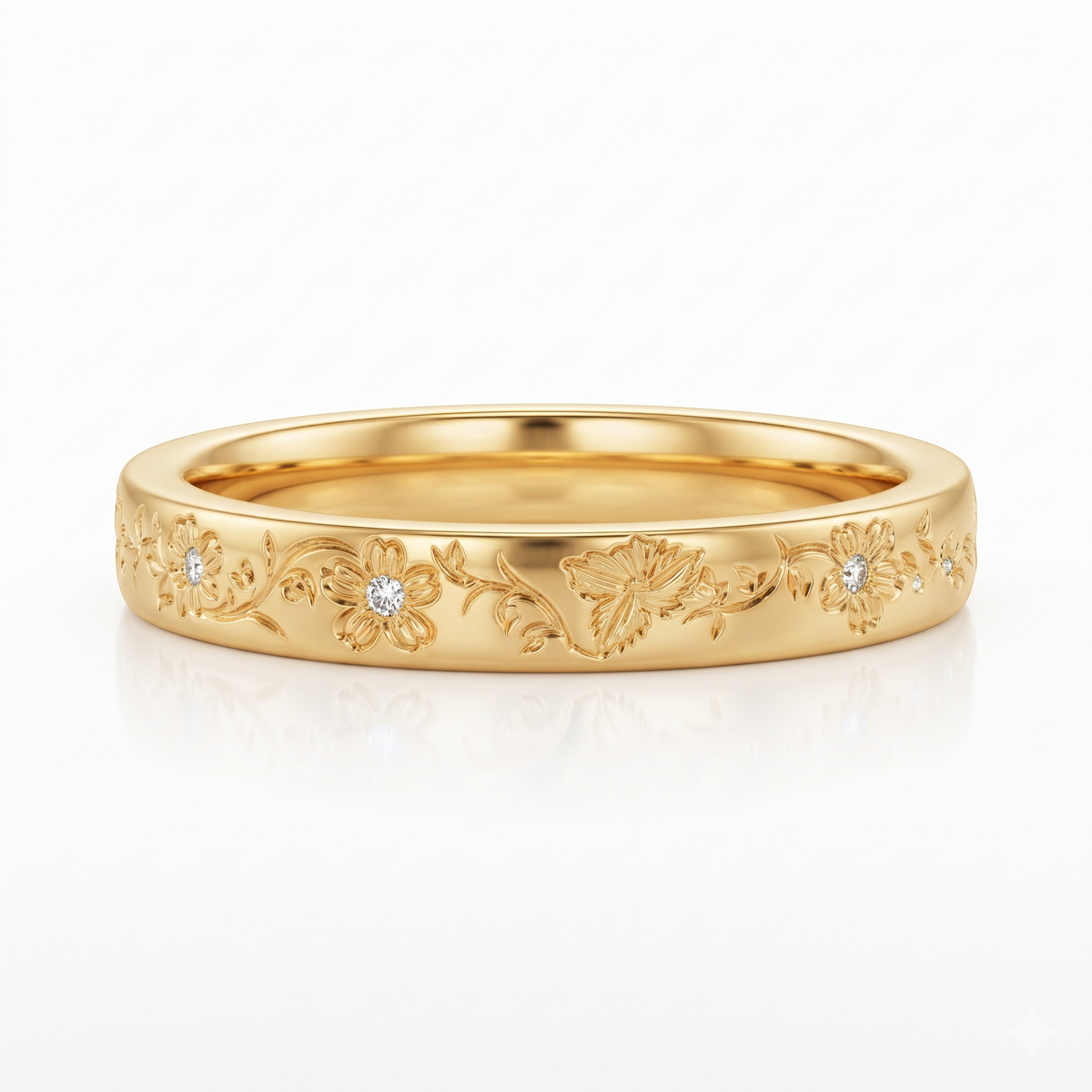 floral wedding band