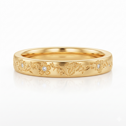 floral wedding band
