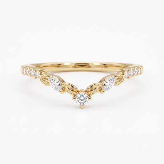 curved wedding band for women​


