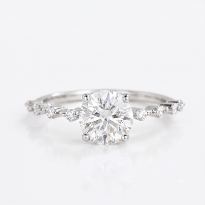 1.12 ct Round Lab Diamond Engagement Ring | Amavida