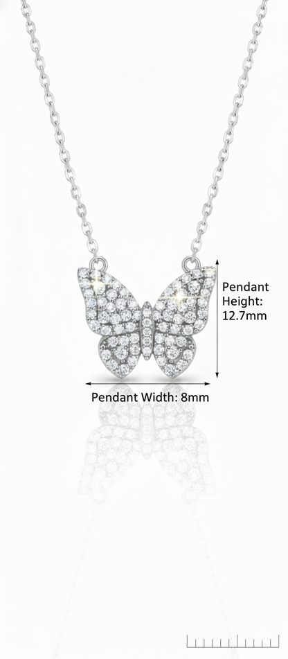 0.300 Ct Butterfly Lab-Grown Diamond Necklace