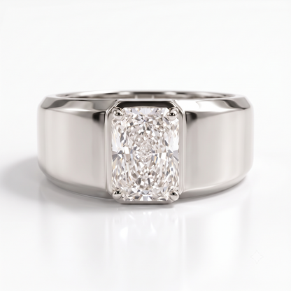 radiant cut men's diamond ring