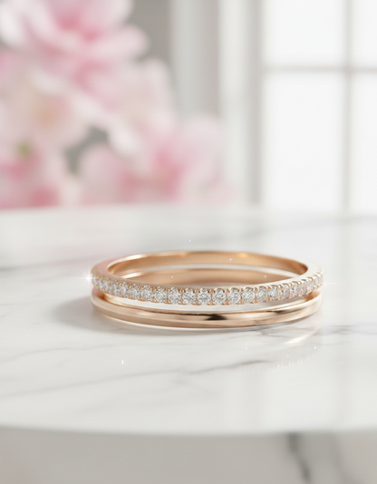 diamond double row band
