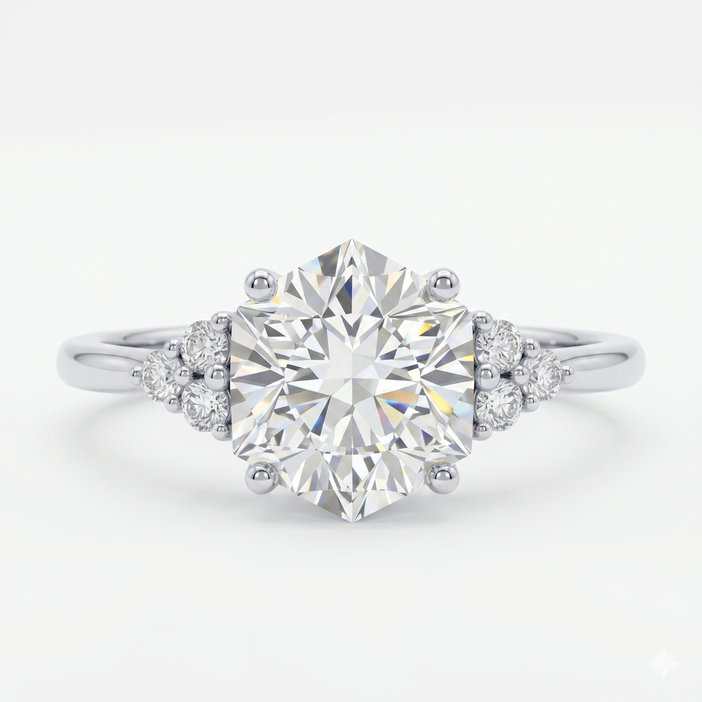 1.56ct Hexagon Cut Lab-Grown Engagement Ring