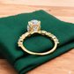 2.900 ct Oval Cut Lab Grown Diamond Engagement Ring