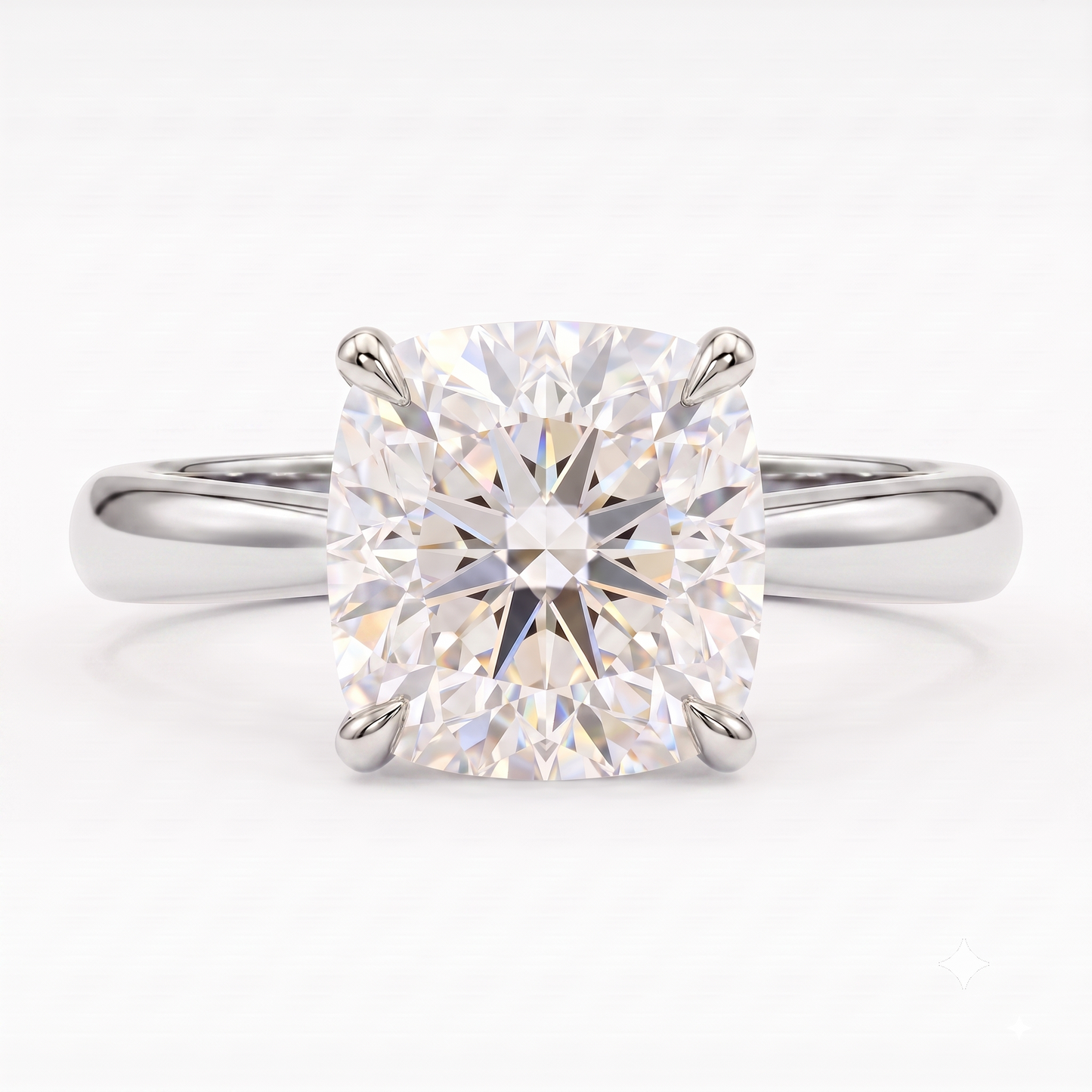 1.00CT Cushion Cut Lab Grown Diamond Engagement Ring