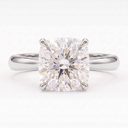 1.00CT Cushion Cut Lab Grown Diamond Engagement Ring