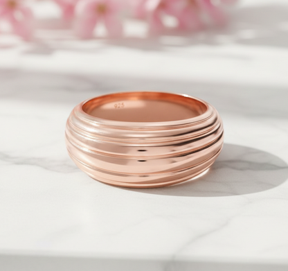 14K Solid Gold Band Ring – Minimalist Gold Wedding Band