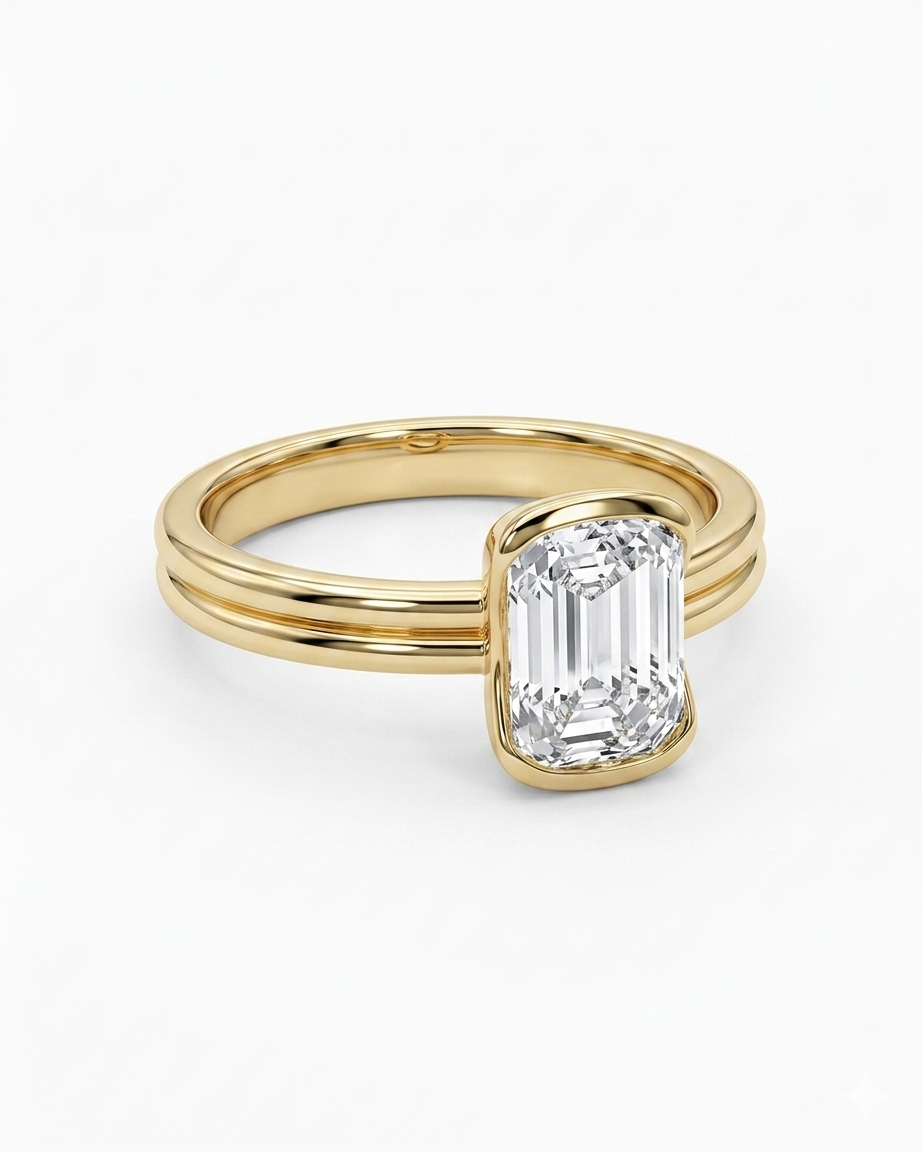 2.00ct Old Mine Cushion Cut Lab-Grown Engagement Ring