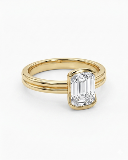 2.00ct Old Mine Cushion Cut Lab-Grown Engagement Ring