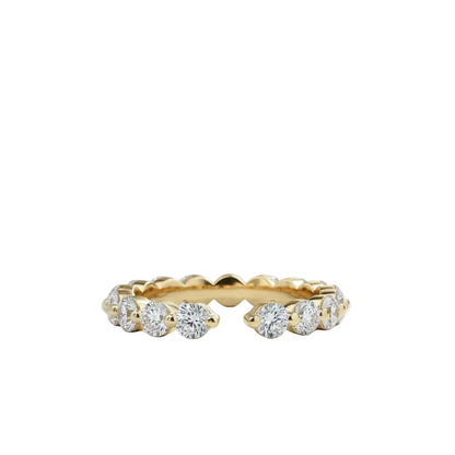 0.600 Ct 3mm Round Lab-Grown Open Wedding Band