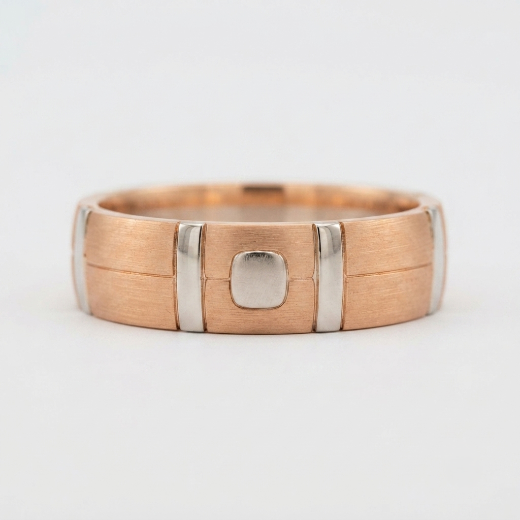 14K & 18K Rose Gold 6mm Mens Wedding Band