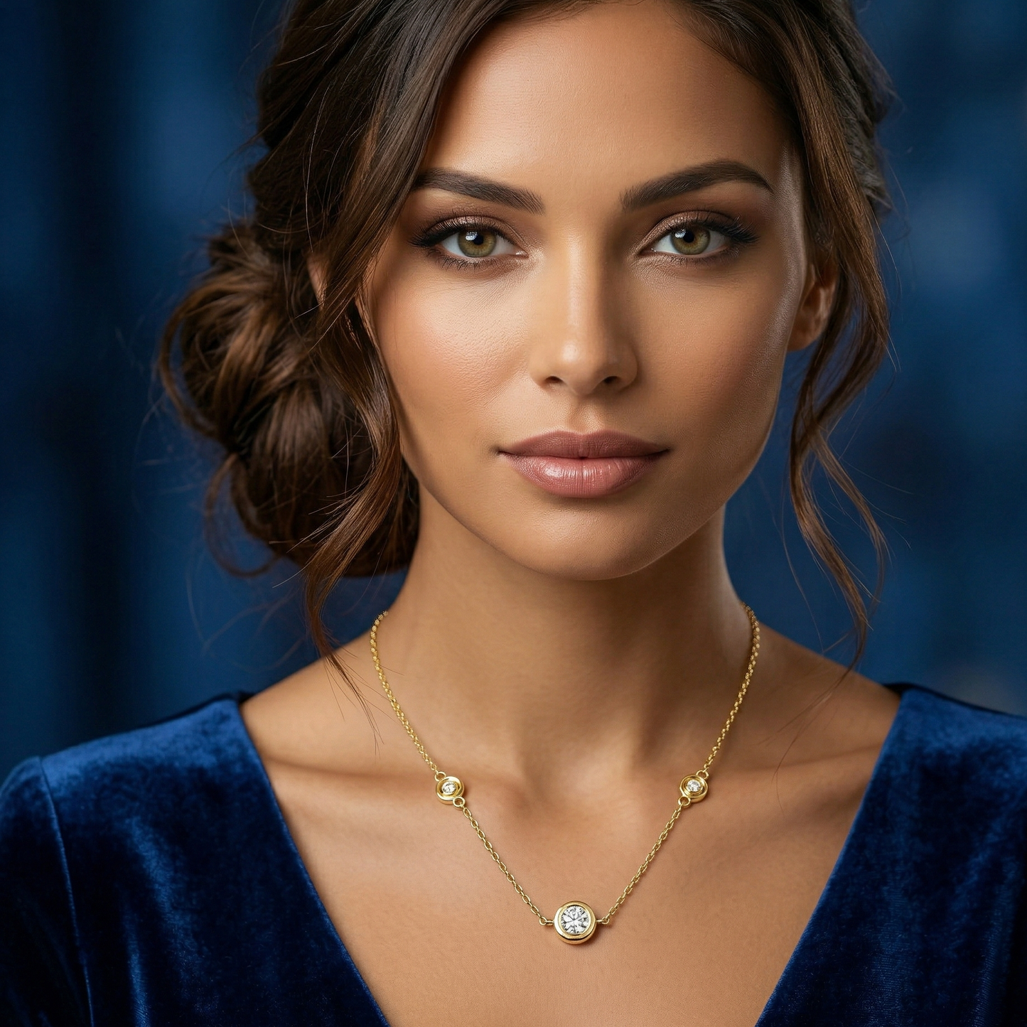 lab grown station necklace