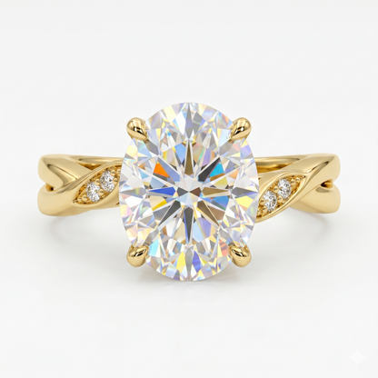 2.00ct Oval Cut Solitaire Lab-Grown Engagement Ring
