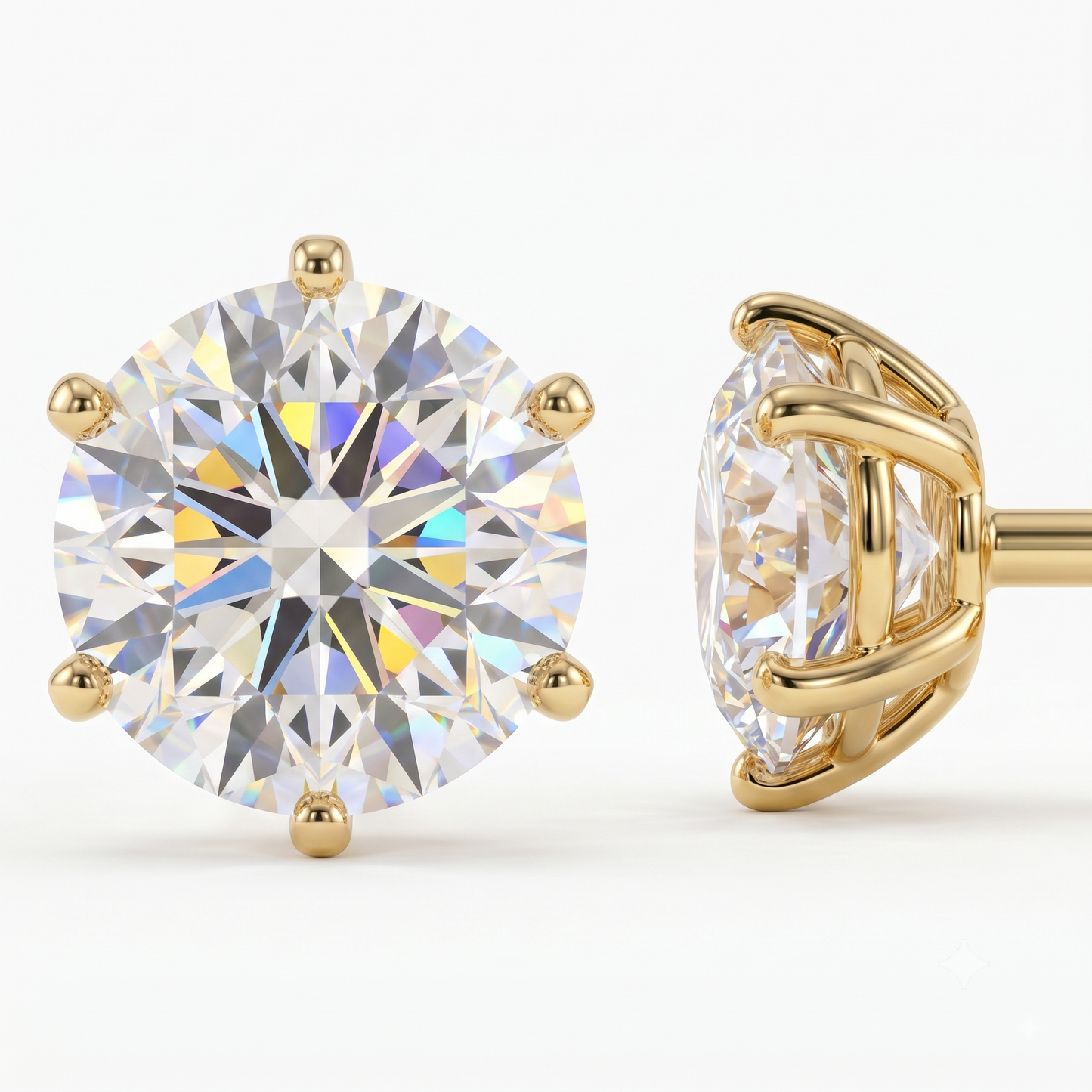 0.160ct Lab Grown Diamond Flat Back Stud Earrings