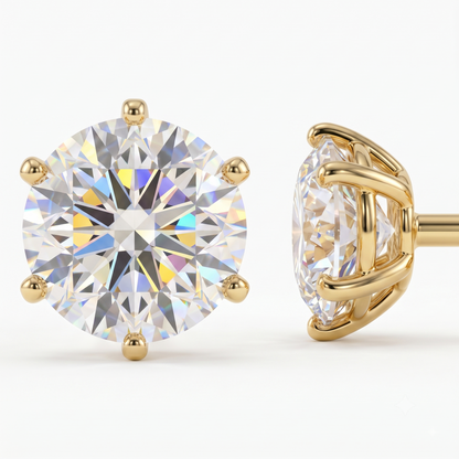 0.160ct Lab Grown Diamond Flat Back Stud Earrings