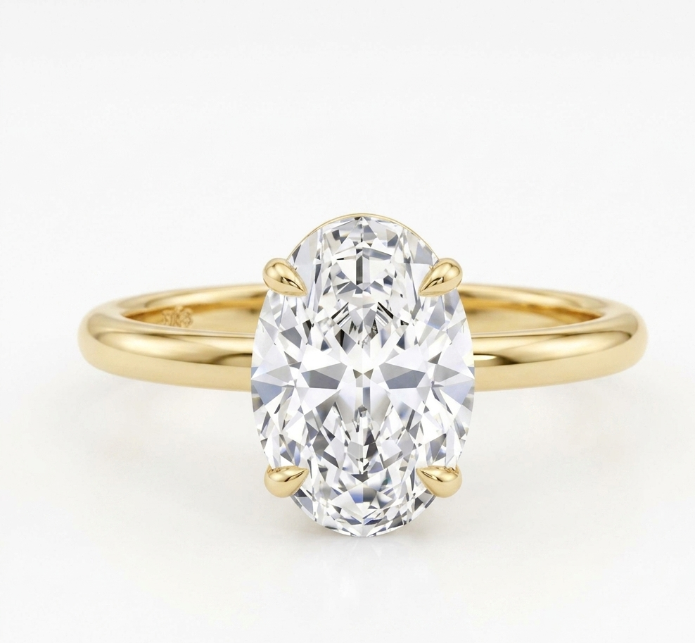 2.00CT Oval Cut Lab-Grown Diamond Engagement Ring