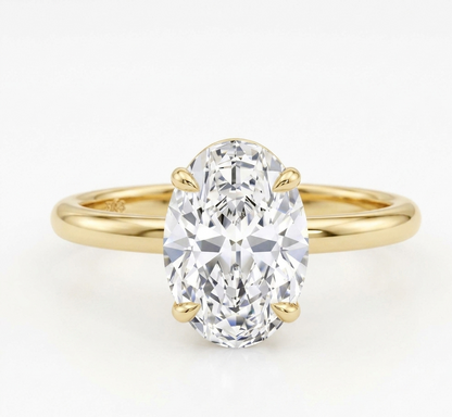 2.00CT Oval Cut Lab-Grown Diamond Engagement Ring
