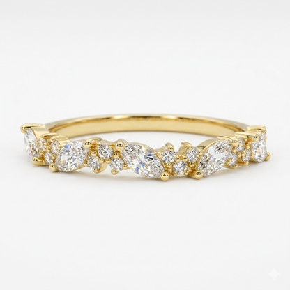 0.400ct  Vintage Marquise Lab-Grown wedding band