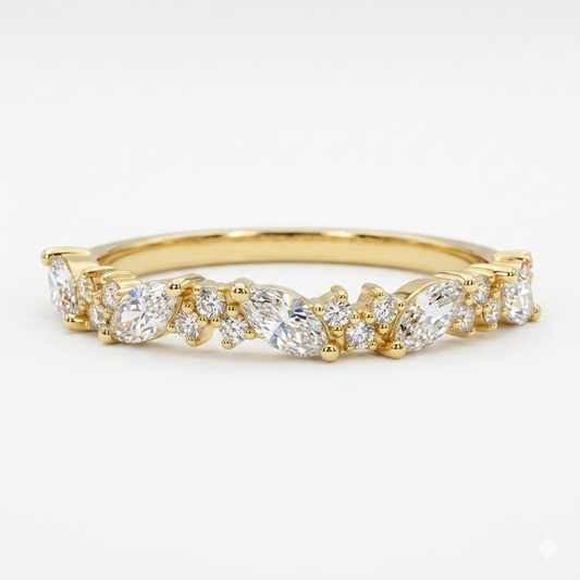 0.400ct  Vintage Marquise Lab-Grown wedding band