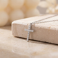 0.150 Ct Moissanite Cross Necklace – 14K Rose Gold Pendant