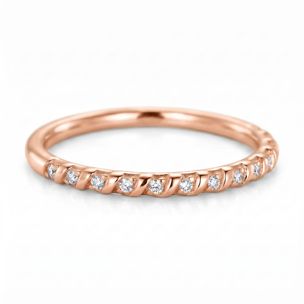 0.0650ct  Half Eternity Round Brilliant Cut Lab-Grown Band
