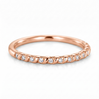0.0650ct  Half Eternity Round Brilliant Cut Lab-Grown Band