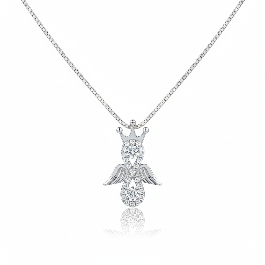 diamond infinity pendant