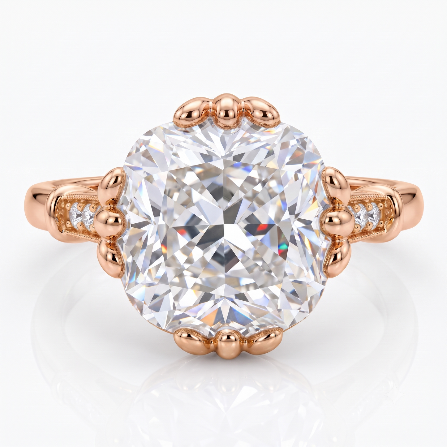 3.600ct Cushion Cut Lab Grown Diamond Solitaire Engagement Ring