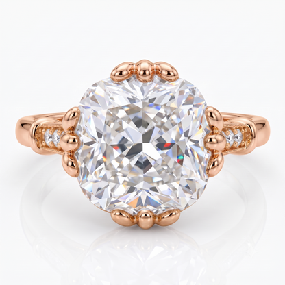 3.600ct Cushion Cut Lab Grown Diamond Solitaire Engagement Ring