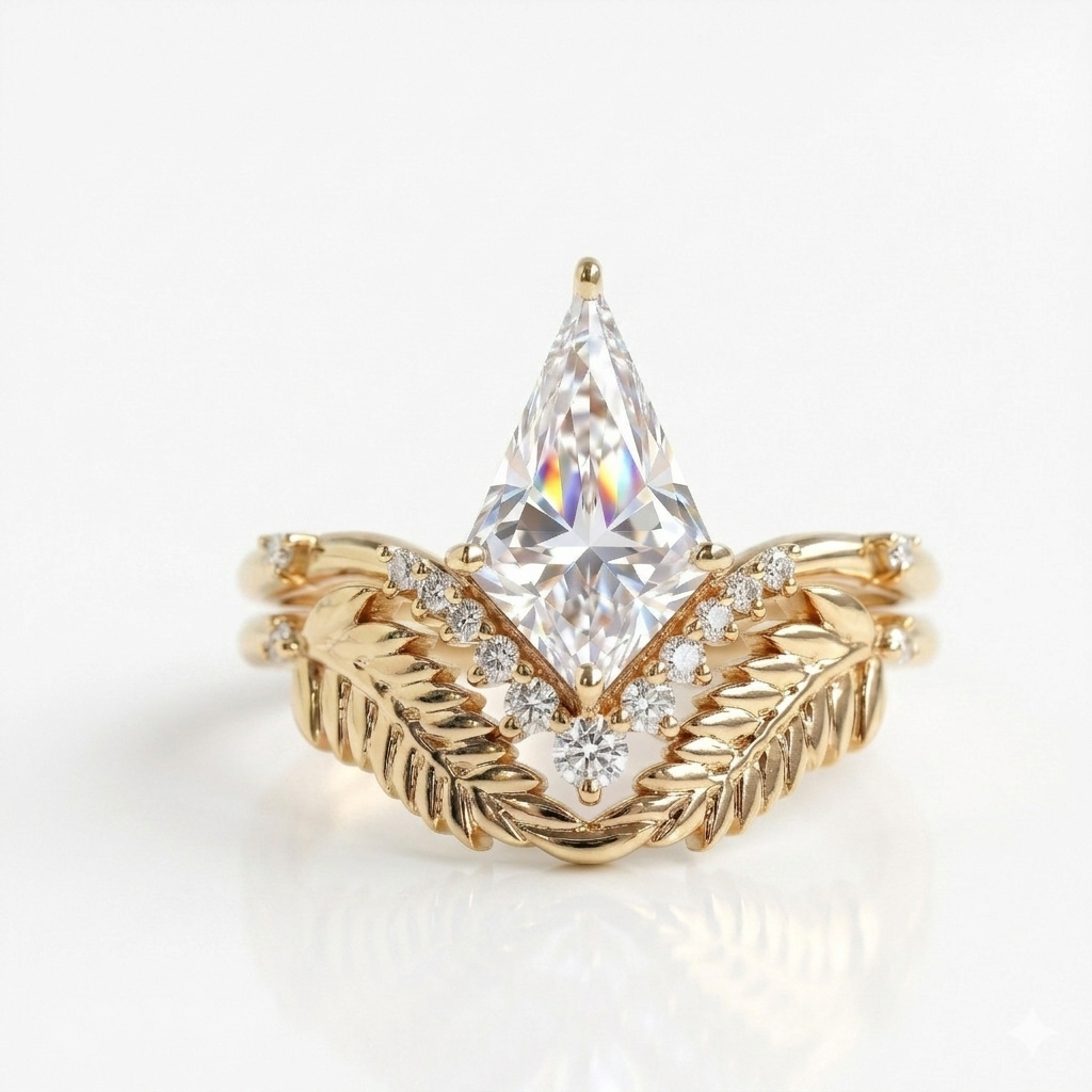 leaf engagement ring set​

