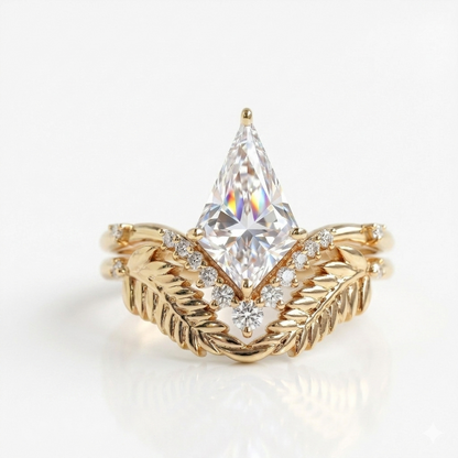 leaf engagement ring set​

