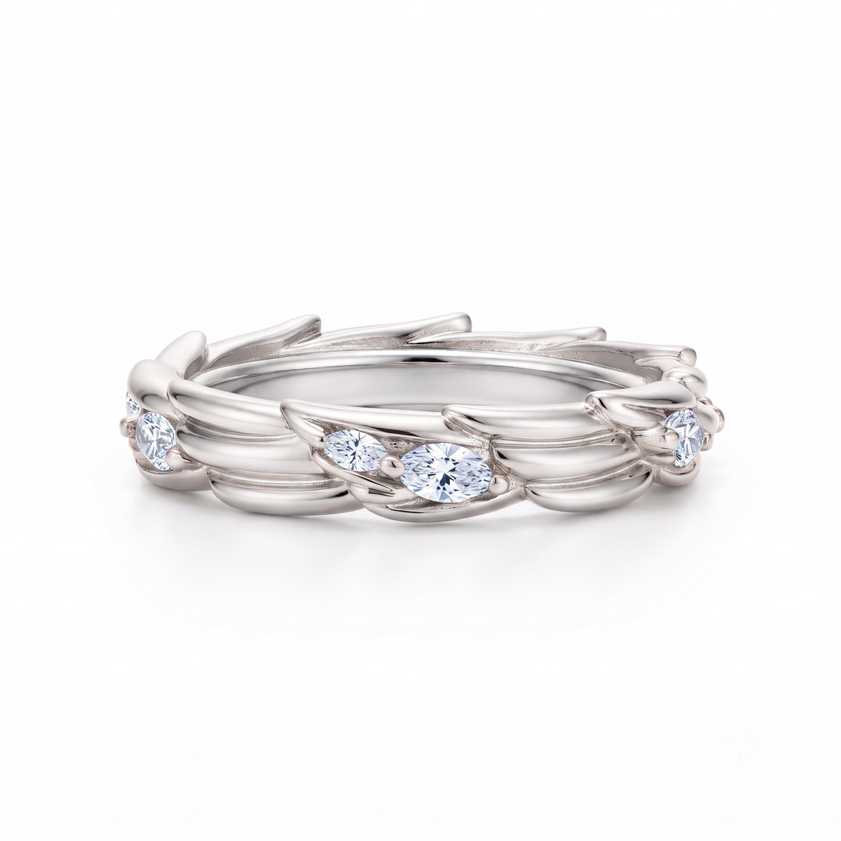0.750 ct  Marquise Cut Lab Grown Diamond Unique Wedding Band