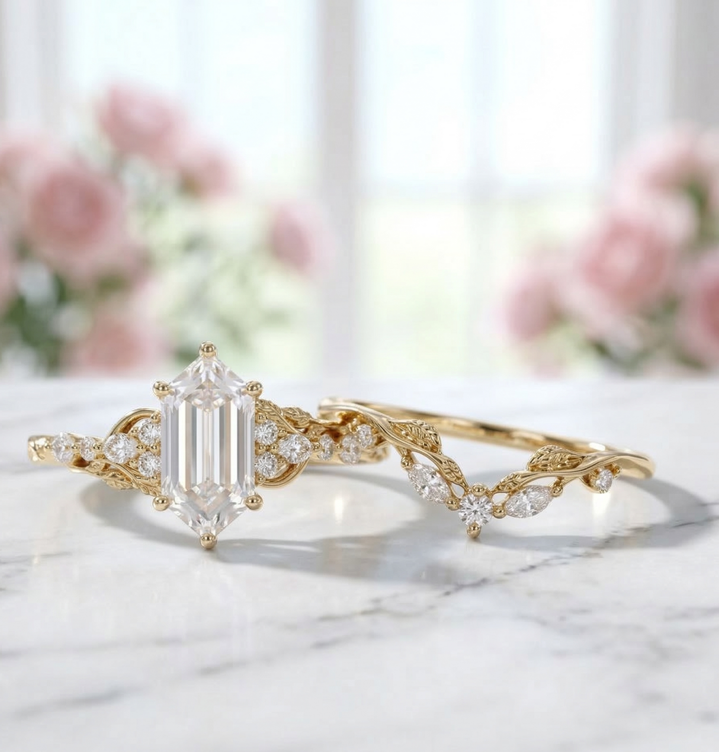 hexagon diamond engagement ring​

I