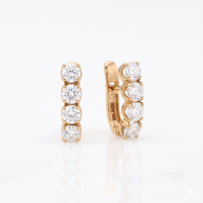 small gold hoop huggie earrings​


