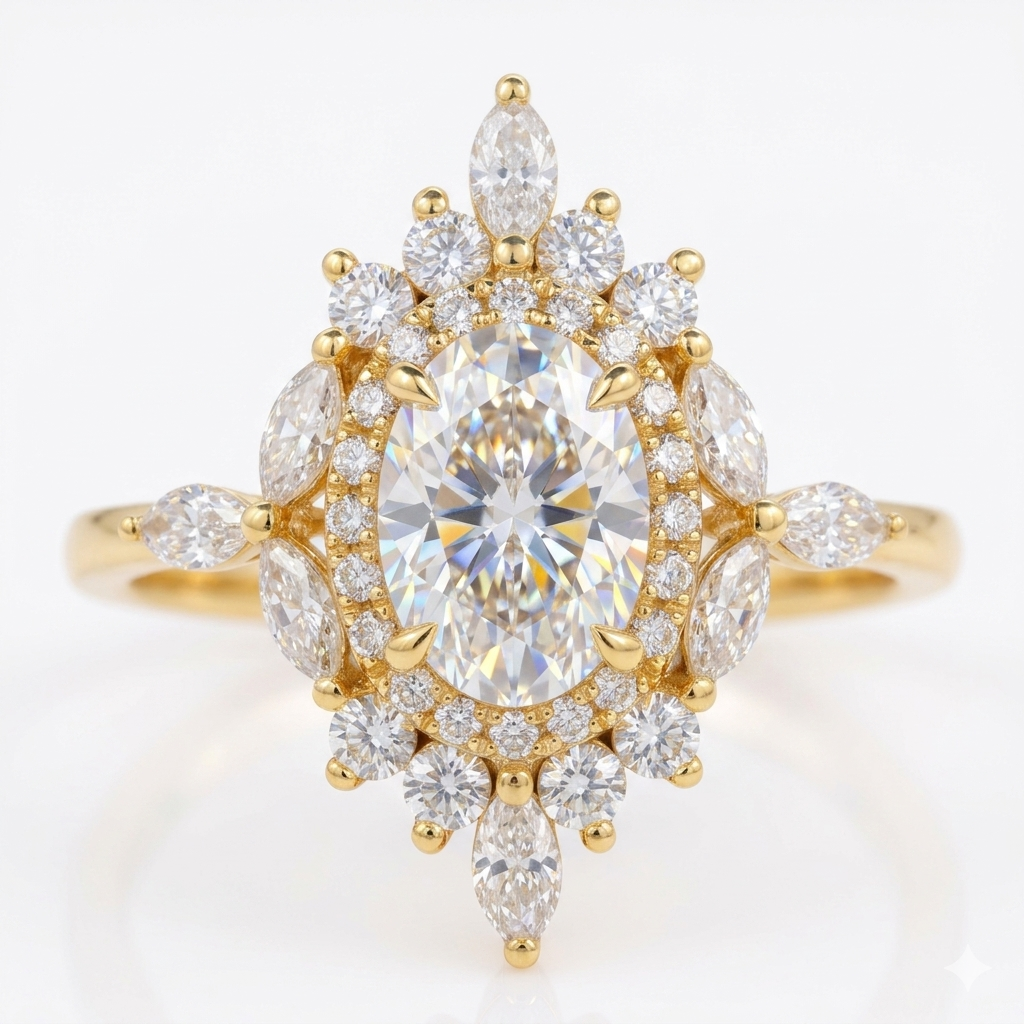 1.22 ct Oval Lab-Grown Diamond Engagement Ring – Rose Gold