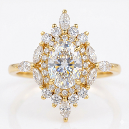 1.22 ct Oval Lab-Grown Diamond Engagement Ring – Rose Gold
