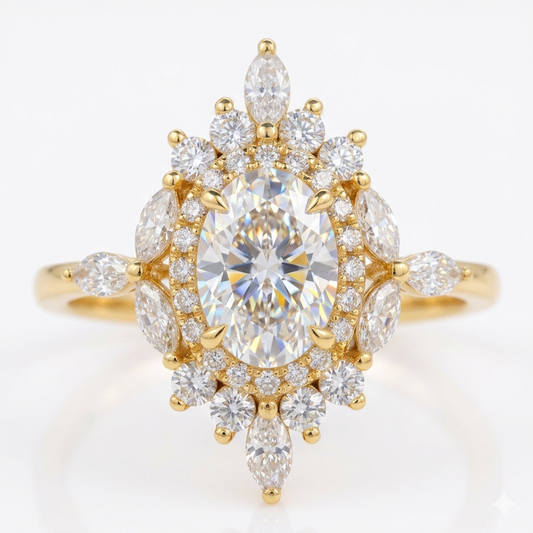 1.22 ct Oval Lab-Grown Diamond Engagement Ring – Rose Gold