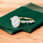 2.900 ct Oval Cut Lab Grown Diamond Engagement Ring