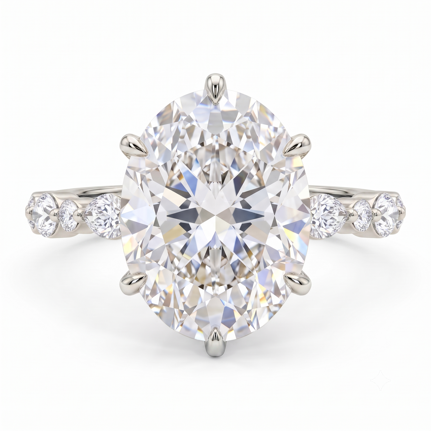 1.40ct Oval Cut Lab Grown Diamond Engagement Ring