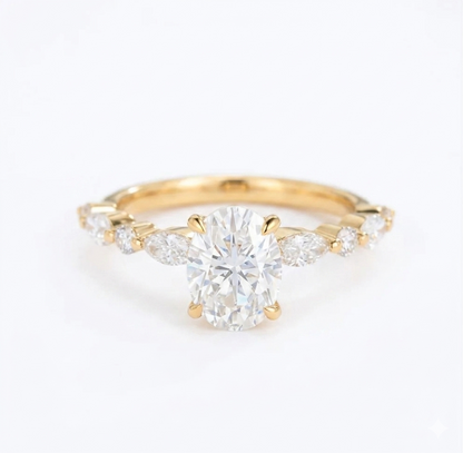 2.30 ct Oval Lab-Grown Diamond Engagement Ring